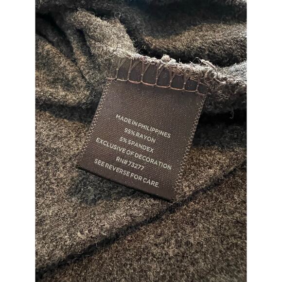 Simply Vera Vera Wang Charcoal Lace Up Sleeve Top - L - Picture 7 of 7